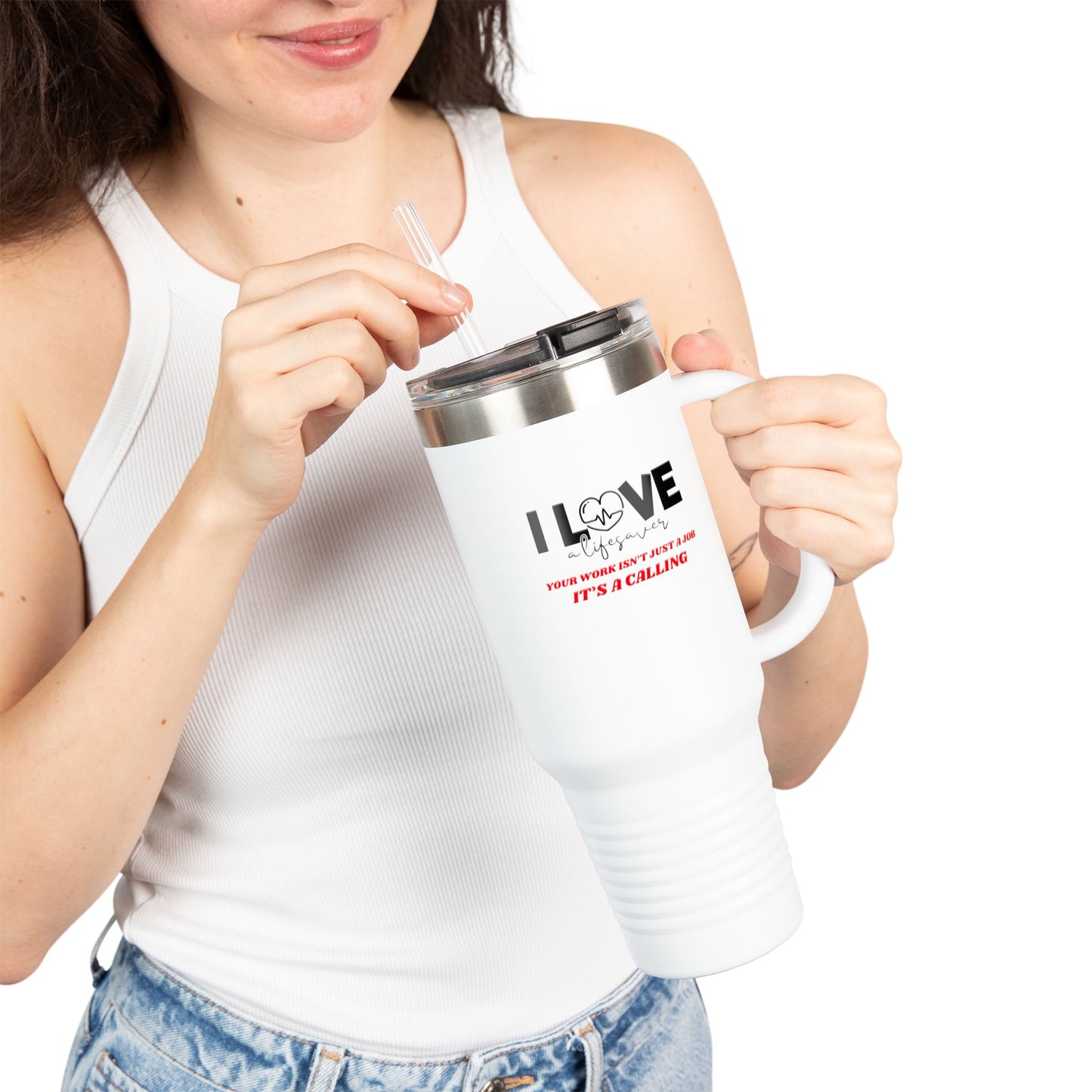 EMS Insulated Travel Mug, 40oz - Your work isn’t just a job, it’s a calling
