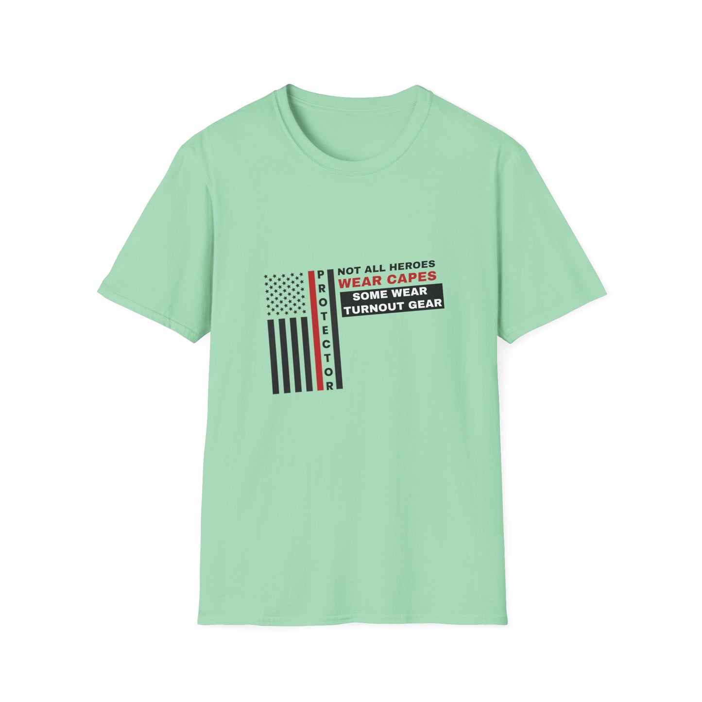 Firefighter Softstyle T-Shirt – Not all heroes wear capes—some wear turnout gear