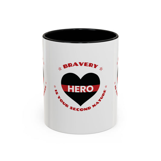 Firefighter Accent Coffee Mug – Bravery is your second nature