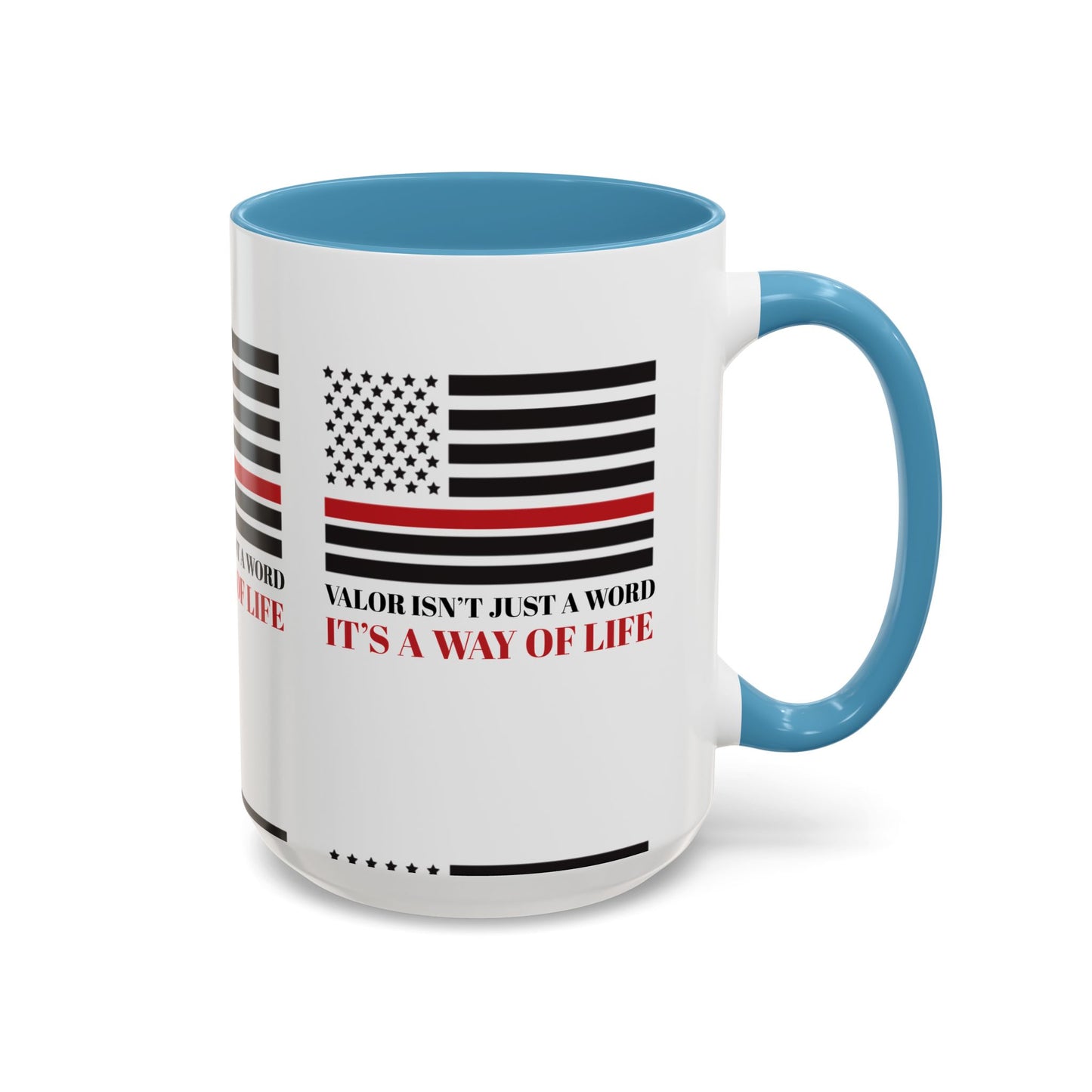 Firefighter Accent Coffee Mug – Valor isn’t just a word—it’s a way of life