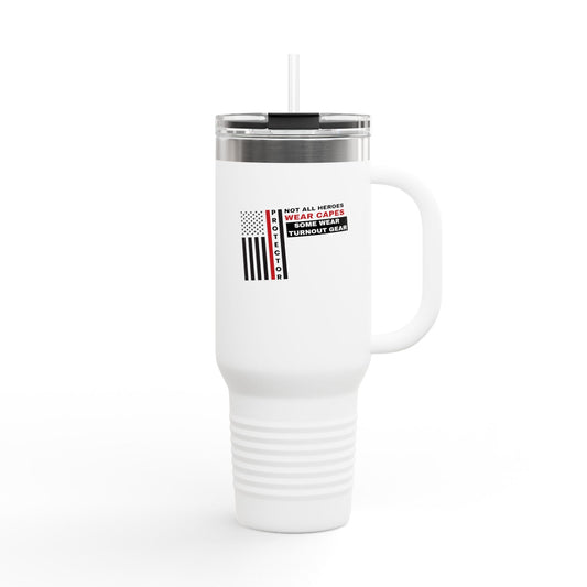 Firefighter Insulated Travel Mug, 40oz – Not all heroes wear capes—some wear turnout gear